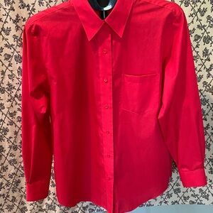Foxcroft Women's Vibrant Pink Wrinkle Free Button Down Shirt